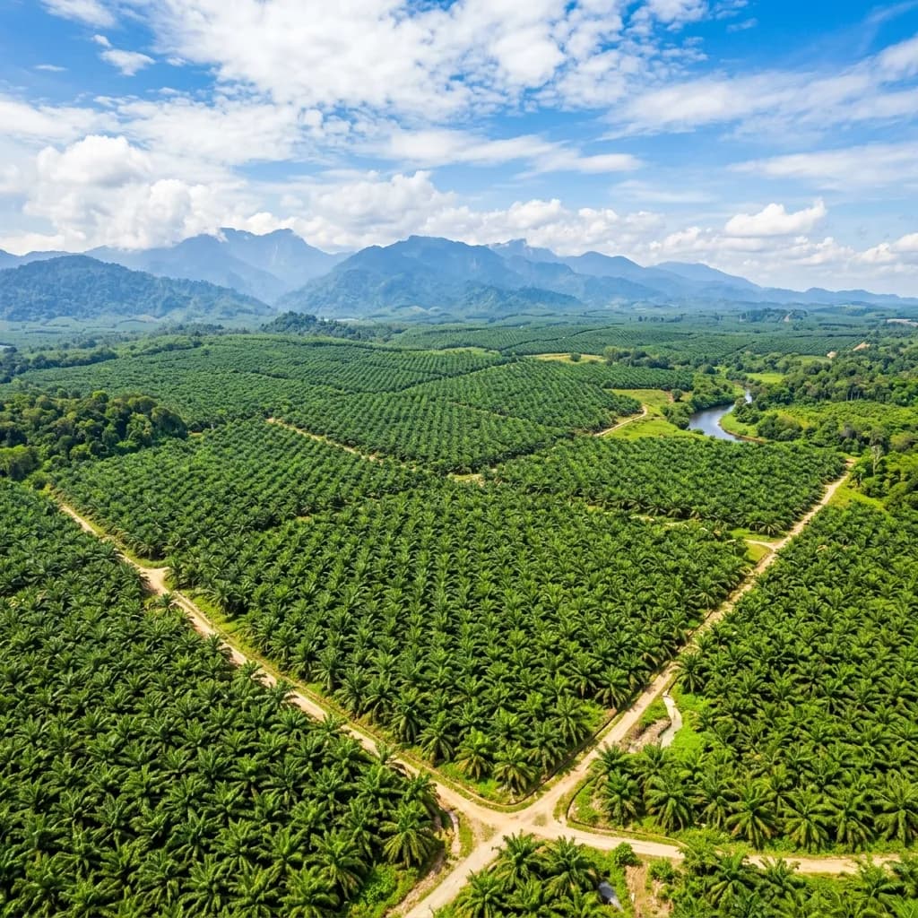 Aerial Palm Plantation