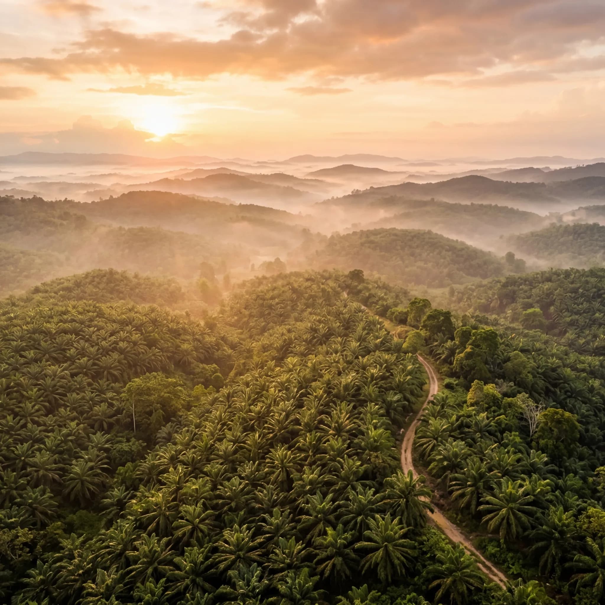 Aerial Palm Plantation